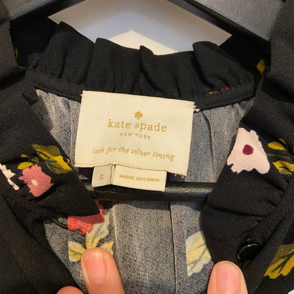 Kate Spade Ma Cherie In Bloom Floral Smocked Waist Tiered A Line Dress - Picture 4 of 10